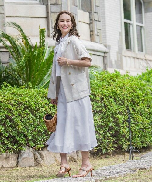 Viaggio Blu / ビアッジョブルー テーラードジャケット | アイアスフレンチスリーブジャケット≪手洗い可能≫ | 詳細24