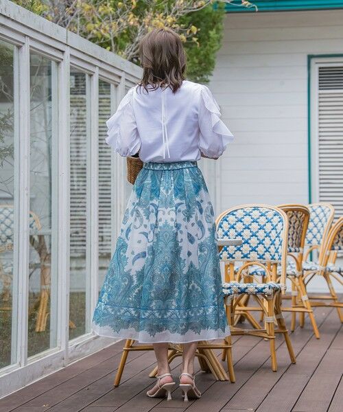 Viaggio Blu / ビアッジョブルー カットソー | ラッフルスリーブプルオーバー≪洗濯機で洗える≫ | 詳細7