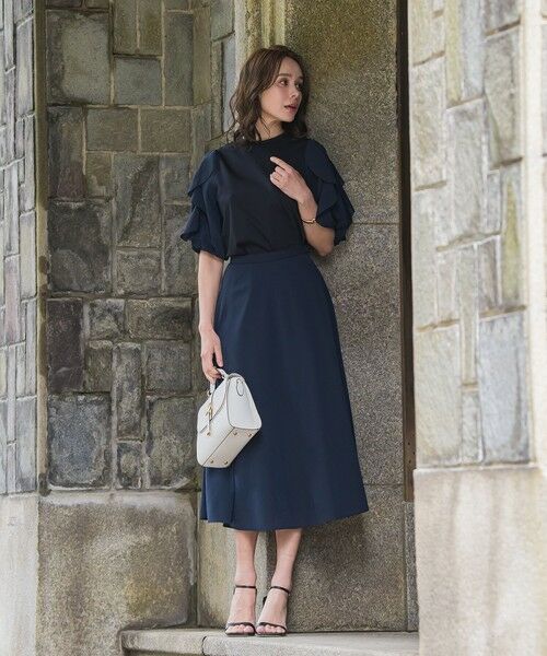 Viaggio Blu / ビアッジョブルー カットソー | ラッフルスリーブプルオーバー≪洗濯機で洗える≫ | 詳細14