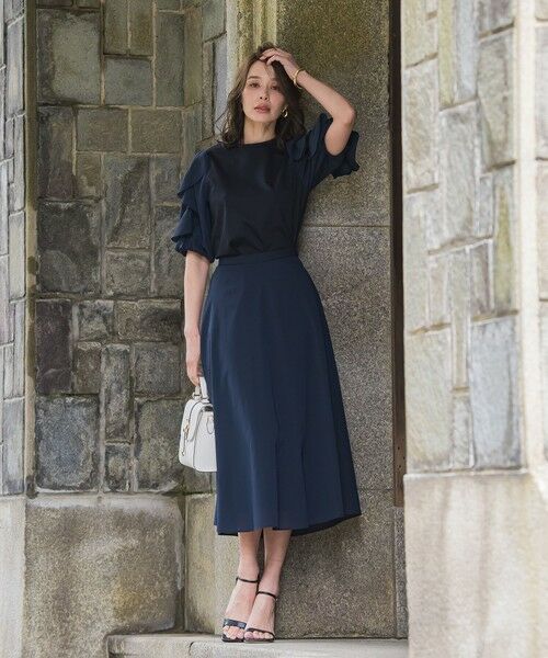 Viaggio Blu / ビアッジョブルー カットソー | ラッフルスリーブプルオーバー≪洗濯機で洗える≫ | 詳細15