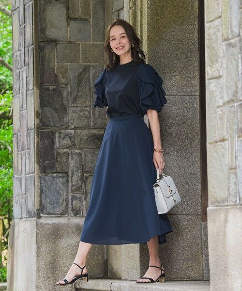 Viaggio Blu / ビアッジョブルー カットソー | ラッフルスリーブプルオーバー≪洗濯機で洗える≫ | 詳細16