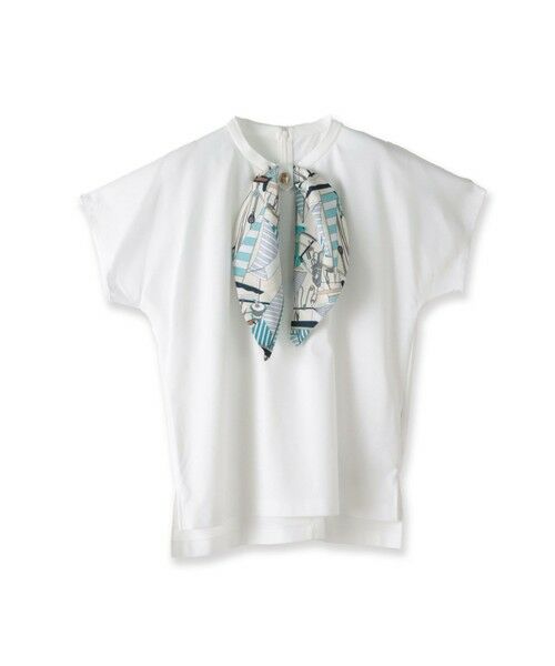 Viaggio Blu / ビアッジョブルー カットソー | ヨット柄スカーフ付きプルオーバー≪洗濯機で洗える≫ | 詳細1