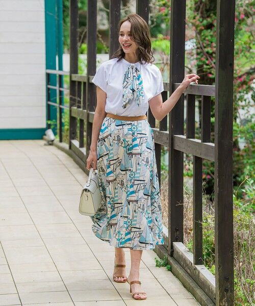 Viaggio Blu / ビアッジョブルー カットソー | ヨット柄スカーフ付きプルオーバー≪洗濯機で洗える≫ | 詳細10