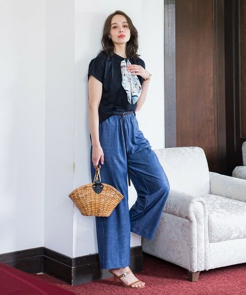 Viaggio Blu / ビアッジョブルー カットソー | ヨット柄スカーフ付きプルオーバー≪洗濯機で洗える≫ | 詳細21