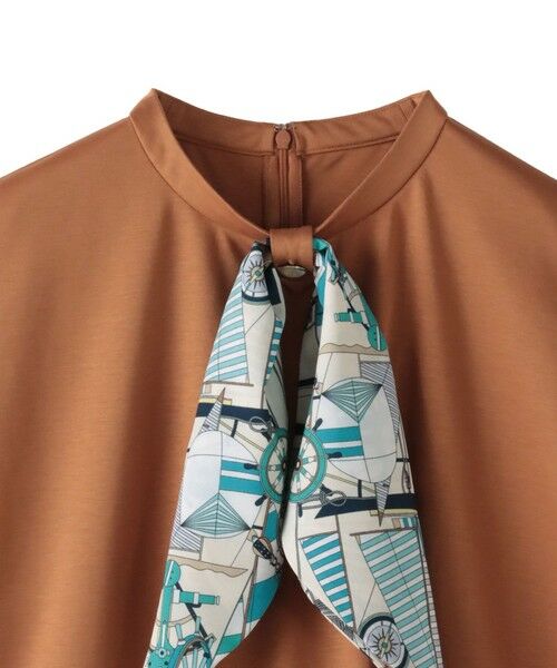 Viaggio Blu / ビアッジョブルー カットソー | ヨット柄スカーフ付きプルオーバー≪洗濯機で洗える≫ | 詳細25