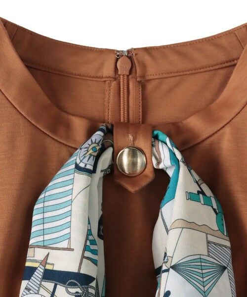 Viaggio Blu / ビアッジョブルー カットソー | ヨット柄スカーフ付きプルオーバー≪洗濯機で洗える≫ | 詳細26