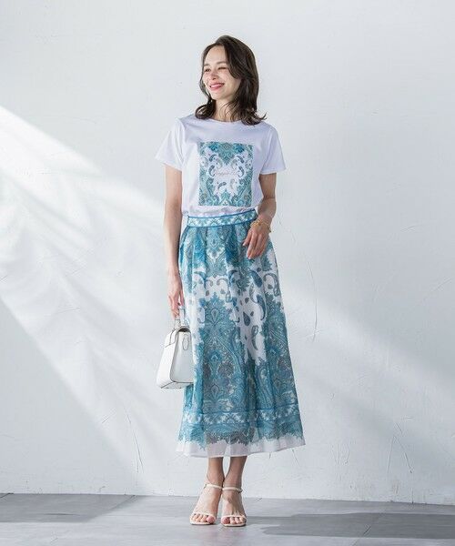 Viaggio Blu / ビアッジョブルー カットソー | ペイズリープリントTシャツ≪洗濯機で洗える≫ | 詳細1