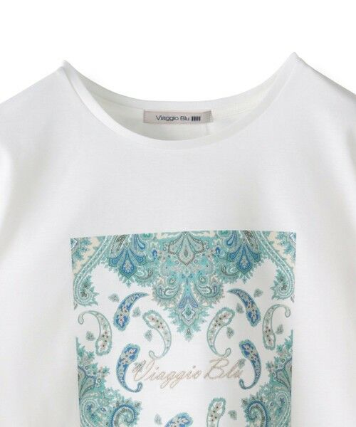 Viaggio Blu / ビアッジョブルー カットソー | ペイズリープリントTシャツ≪洗濯機で洗える≫ | 詳細14