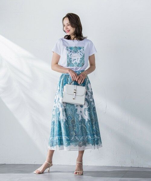 Viaggio Blu / ビアッジョブルー カットソー | ペイズリープリントTシャツ≪洗濯機で洗える≫ | 詳細3