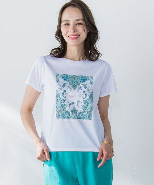 Viaggio Blu / ビアッジョブルー カットソー | ペイズリープリントTシャツ≪洗濯機で洗える≫ | 詳細5