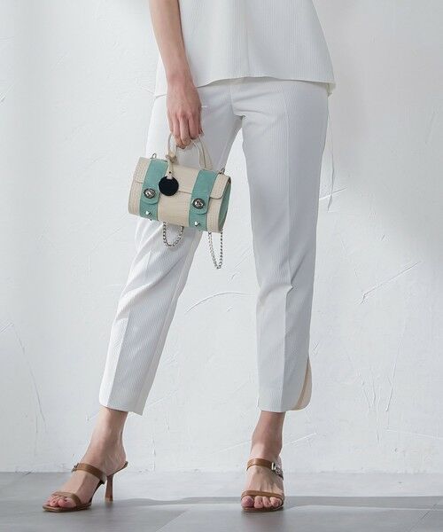 Viaggio Blu / ビアッジョブルー その他パンツ | 【新色追加】ストレッチドビー裾スリットパンツ≪洗濯機で洗える≫ | 詳細1