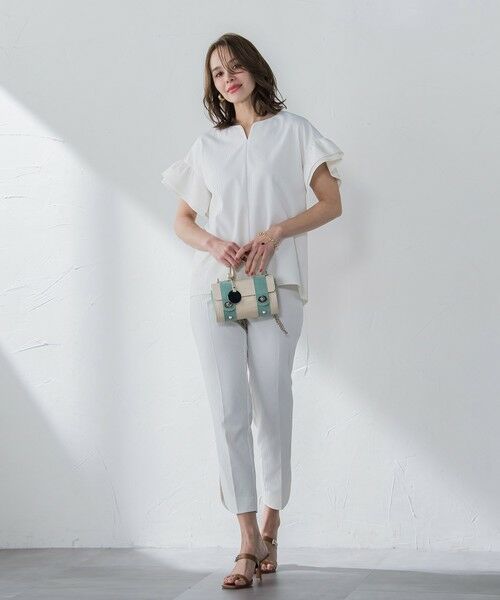 Viaggio Blu / ビアッジョブルー その他パンツ | 【新色追加】ストレッチドビー裾スリットパンツ≪洗濯機で洗える≫ | 詳細6