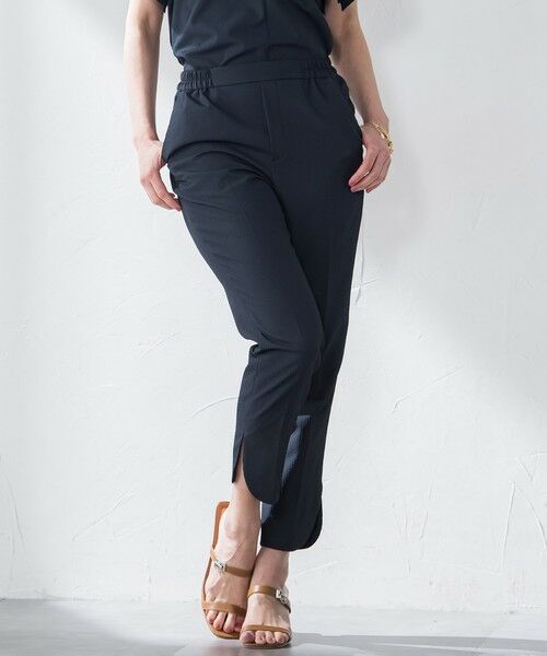 Viaggio Blu / ビアッジョブルー その他パンツ | 【新色追加】ストレッチドビー裾スリットパンツ≪洗濯機で洗える≫ | 詳細16