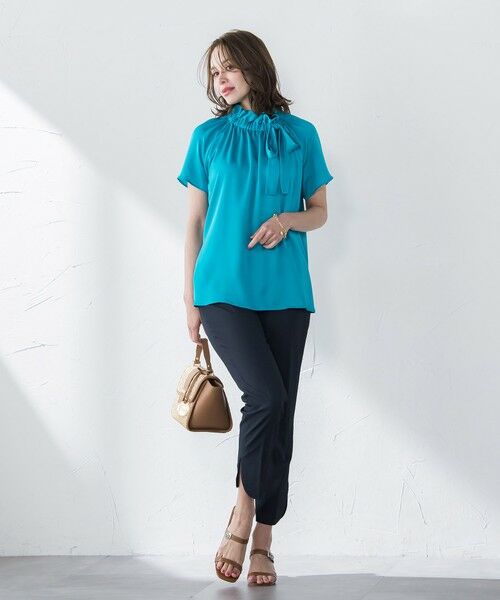 Viaggio Blu / ビアッジョブルー その他パンツ | 【新色追加】ストレッチドビー裾スリットパンツ≪洗濯機で洗える≫ | 詳細21