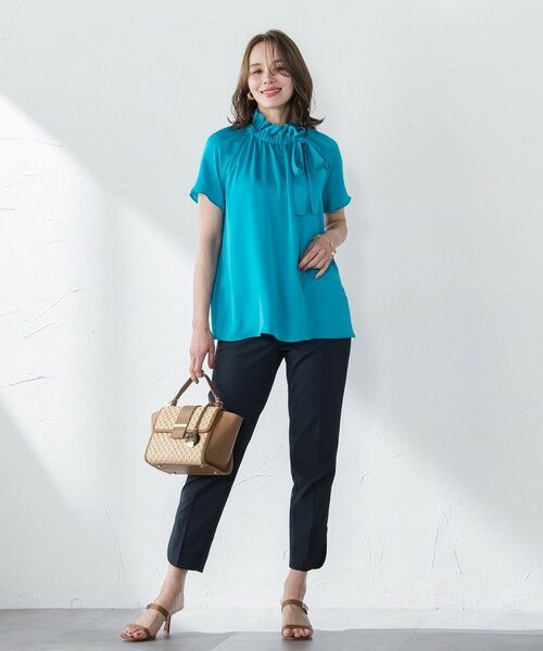 Viaggio Blu / ビアッジョブルー その他パンツ | 【新色追加】ストレッチドビー裾スリットパンツ≪洗濯機で洗える≫ | 詳細22