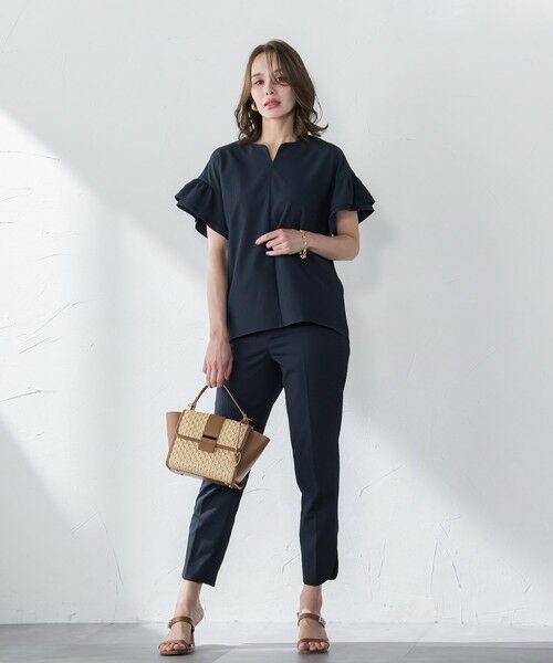 Viaggio Blu / ビアッジョブルー その他パンツ | 【新色追加】ストレッチドビー裾スリットパンツ≪洗濯機で洗える≫ | 詳細27