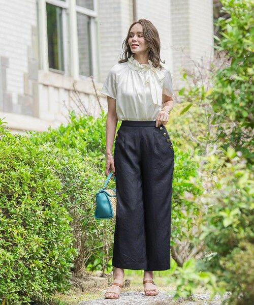 Viaggio Blu / ビアッジョブルー その他パンツ | アイアスワイドパンツ≪手洗い可能≫ | 詳細3
