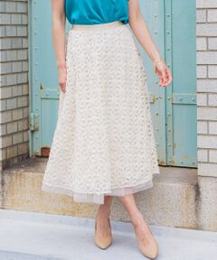 Viaggio Blu / ビアッジョブルー ミニ・ひざ丈スカート | フラワーローブスカート