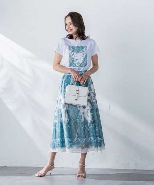 Viaggio Blu / ビアッジョブルー ミニ・ひざ丈スカート | ペイズリープリントスカート≪手洗い可能≫ | 詳細17