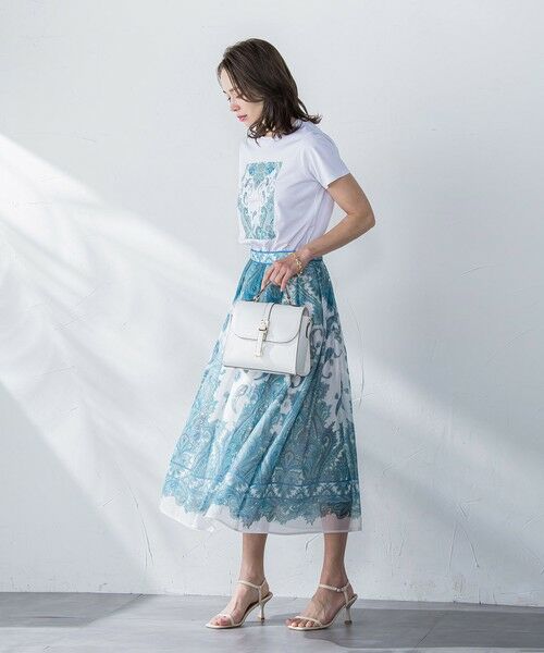 Viaggio Blu / ビアッジョブルー ミニ・ひざ丈スカート | ペイズリープリントスカート≪手洗い可能≫ | 詳細18