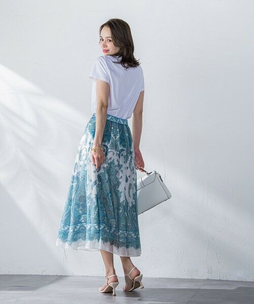 Viaggio Blu / ビアッジョブルー ミニ・ひざ丈スカート | ペイズリープリントスカート≪手洗い可能≫ | 詳細19