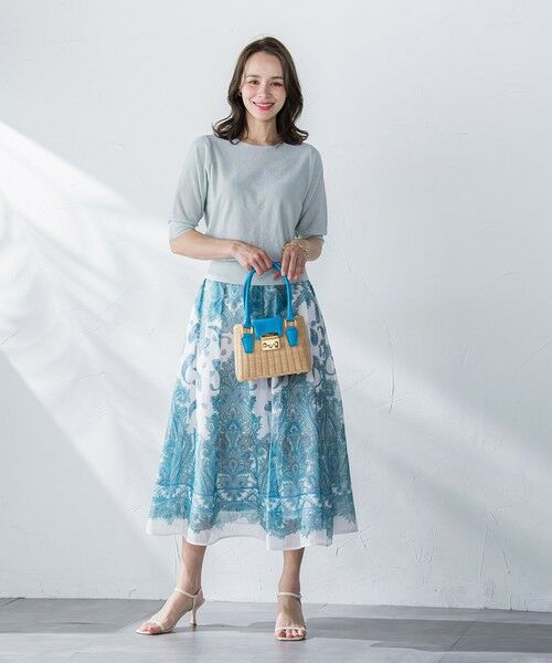 Viaggio Blu / ビアッジョブルー ミニ・ひざ丈スカート | ペイズリープリントスカート≪手洗い可能≫ | 詳細21