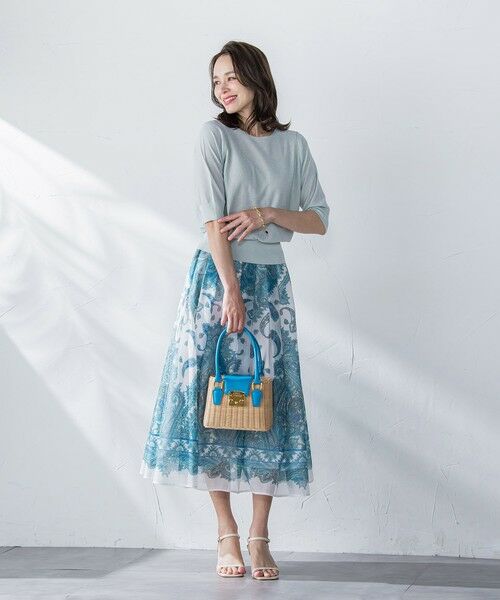 Viaggio Blu / ビアッジョブルー ミニ・ひざ丈スカート | ペイズリープリントスカート≪手洗い可能≫ | 詳細22