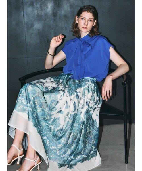 Viaggio Blu / ビアッジョブルー ミニ・ひざ丈スカート | ペイズリープリントスカート≪手洗い可能≫ | 詳細26