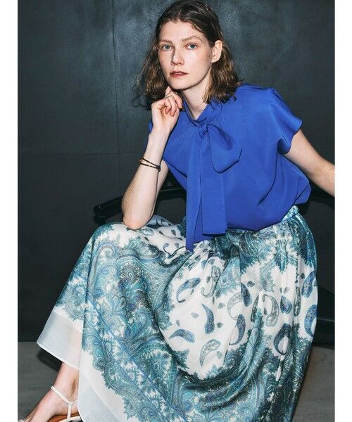 Viaggio Blu / ビアッジョブルー ミニ・ひざ丈スカート | ペイズリープリントスカート≪手洗い可能≫ | 詳細27