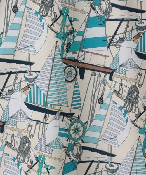 Viaggio Blu / ビアッジョブルー ミニ・ひざ丈スカート | ヨット柄プリントスカート≪洗濯機で洗える≫ | 詳細3