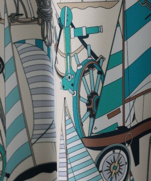 Viaggio Blu / ビアッジョブルー ミニ・ひざ丈スカート | ヨット柄プリントスカート≪洗濯機で洗える≫ | 詳細4