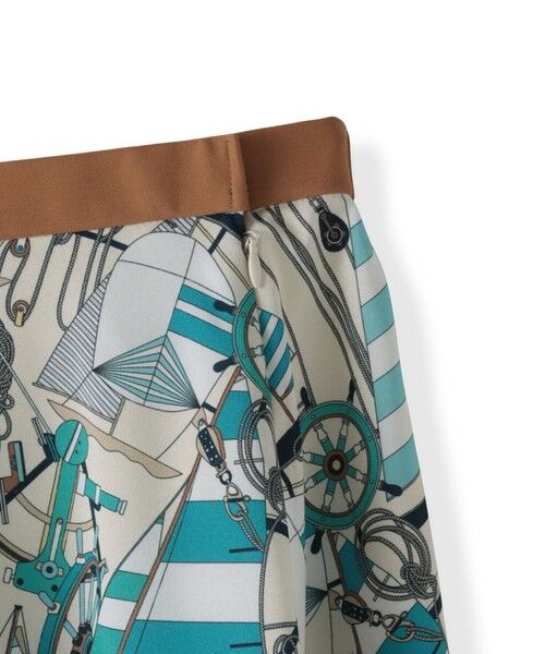 Viaggio Blu / ビアッジョブルー ミニ・ひざ丈スカート | ヨット柄プリントスカート≪洗濯機で洗える≫ | 詳細5