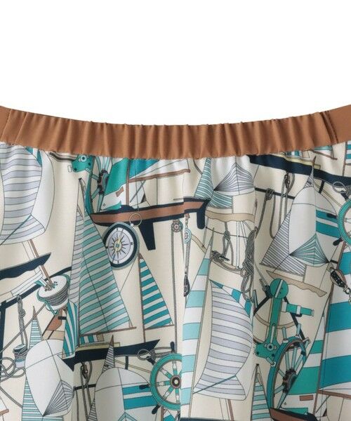 Viaggio Blu / ビアッジョブルー ミニ・ひざ丈スカート | ヨット柄プリントスカート≪洗濯機で洗える≫ | 詳細7