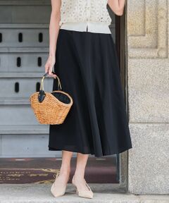 Viaggio Blu / ビアッジョブルー ミニ・ひざ丈スカート | ドライシアーシャンブレースカート≪手洗い可能≫