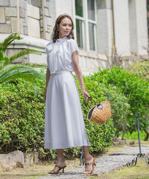 Viaggio Blu / ビアッジョブルー ミニ・ひざ丈スカート | ドライシアーシャンブレースカート≪手洗い可能≫ | 詳細1