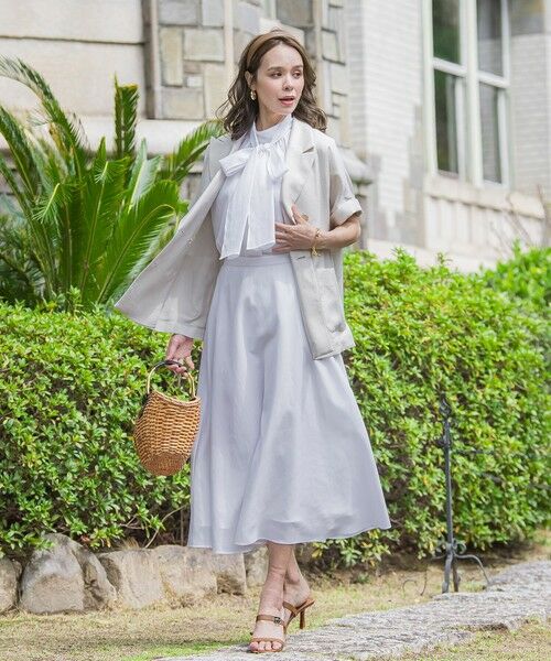 Viaggio Blu / ビアッジョブルー ミニ・ひざ丈スカート | ドライシアーシャンブレースカート≪手洗い可能≫ | 詳細5