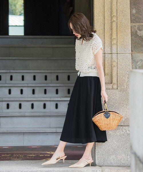 Viaggio Blu / ビアッジョブルー ミニ・ひざ丈スカート | ドライシアーシャンブレースカート≪手洗い可能≫ | 詳細9