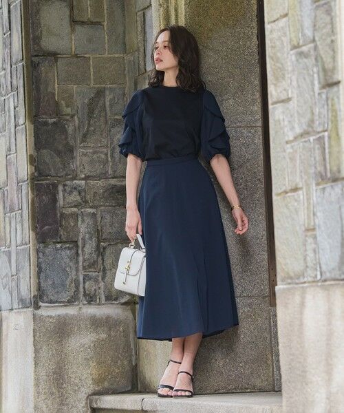 Viaggio Blu / ビアッジョブルー ミニ・ひざ丈スカート | ドライシアーシャンブレースカート≪手洗い可能≫ | 詳細14