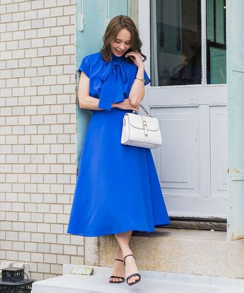 Viaggio Blu / ビアッジョブルー ミニ・ひざ丈スカート | ドライシアーシャンブレースカート≪手洗い可能≫ | 詳細17