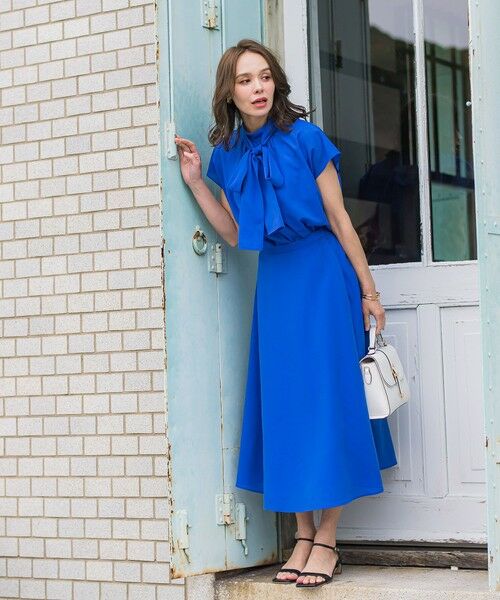 Viaggio Blu / ビアッジョブルー ミニ・ひざ丈スカート | ドライシアーシャンブレースカート≪手洗い可能≫ | 詳細18