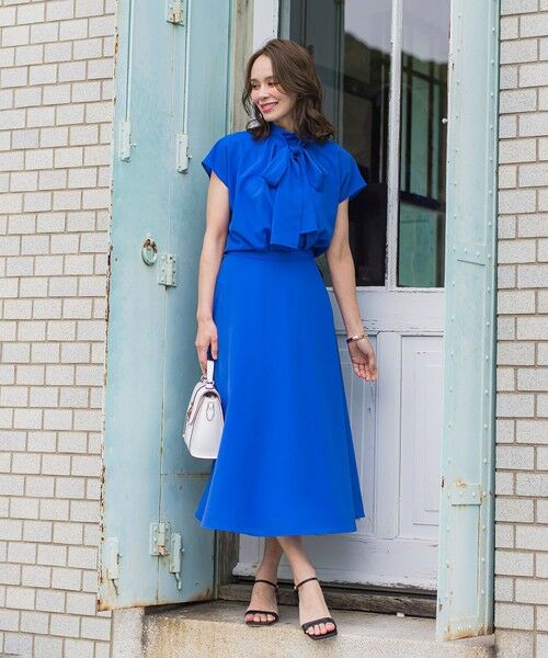 Viaggio Blu / ビアッジョブルー ミニ・ひざ丈スカート | ドライシアーシャンブレースカート≪手洗い可能≫ | 詳細19