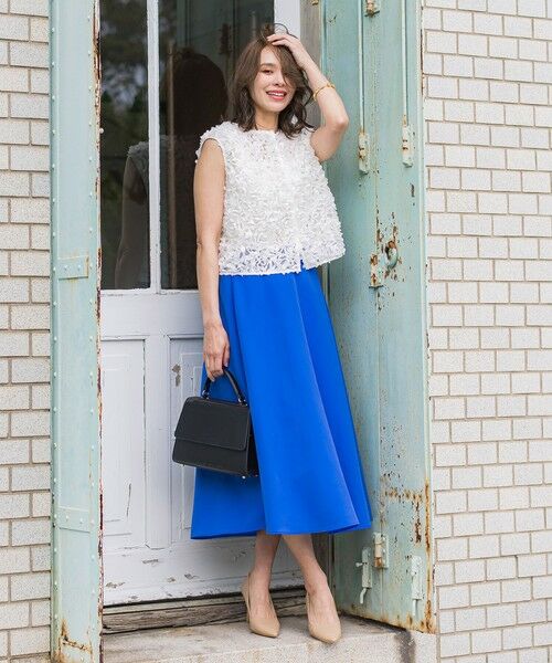 Viaggio Blu / ビアッジョブルー ミニ・ひざ丈スカート | ドライシアーシャンブレースカート≪手洗い可能≫ | 詳細22