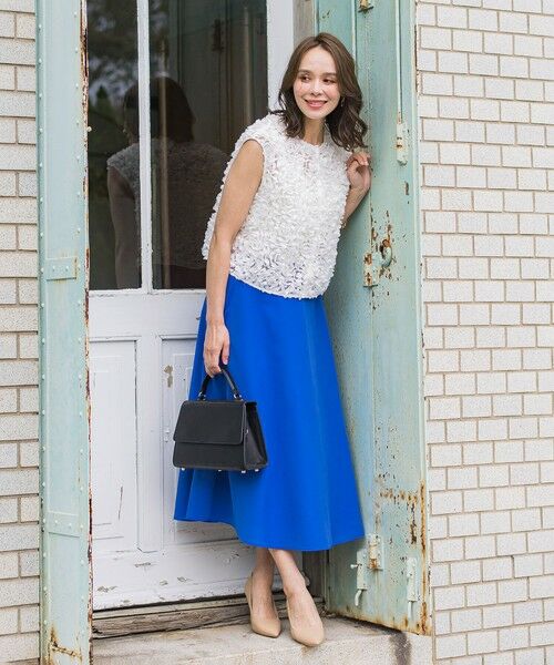 Viaggio Blu / ビアッジョブルー ミニ・ひざ丈スカート | ドライシアーシャンブレースカート≪手洗い可能≫ | 詳細23