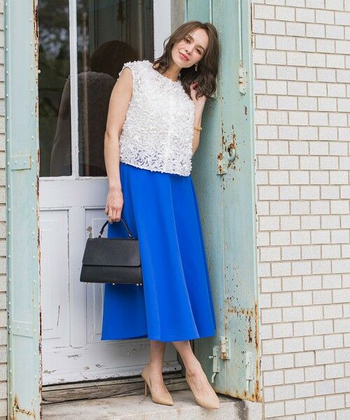 Viaggio Blu / ビアッジョブルー ミニ・ひざ丈スカート | ドライシアーシャンブレースカート≪手洗い可能≫ | 詳細24