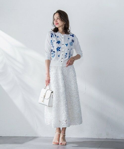 Viaggio Blu / ビアッジョブルー ミニ・ひざ丈スカート | フラワーチュールスカート | 詳細10