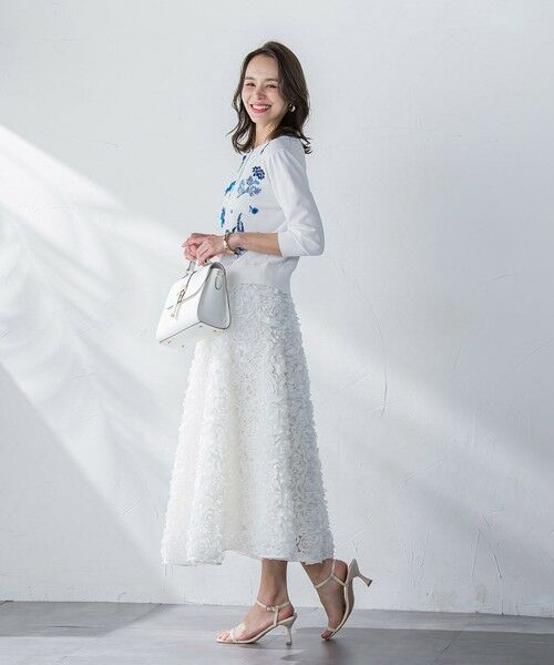 Viaggio Blu / ビアッジョブルー ミニ・ひざ丈スカート | フラワーチュールスカート | 詳細11