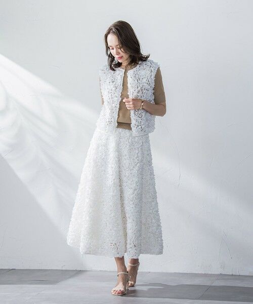 Viaggio Blu / ビアッジョブルー ミニ・ひざ丈スカート | フラワーチュールスカート | 詳細15