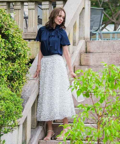 Viaggio Blu / ビアッジョブルー ミニ・ひざ丈スカート | フラワーチュールスカート | 詳細6