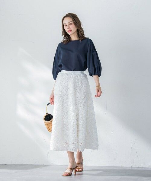Viaggio Blu / ビアッジョブルー ミニ・ひざ丈スカート | フラワーチュールスカート | 詳細9