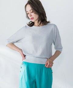 Viaggio Blu / ビアッジョブルー ニット・セーター | ミニスパンコールクループルオーバー≪手洗い可能≫